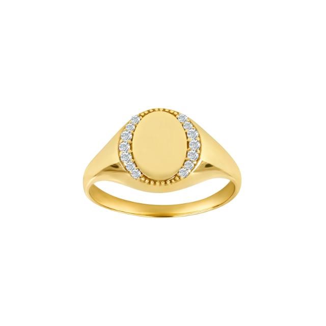 #2 - Nordahl Andersen Plade 8 Karat Guld Ring 158000CZ3